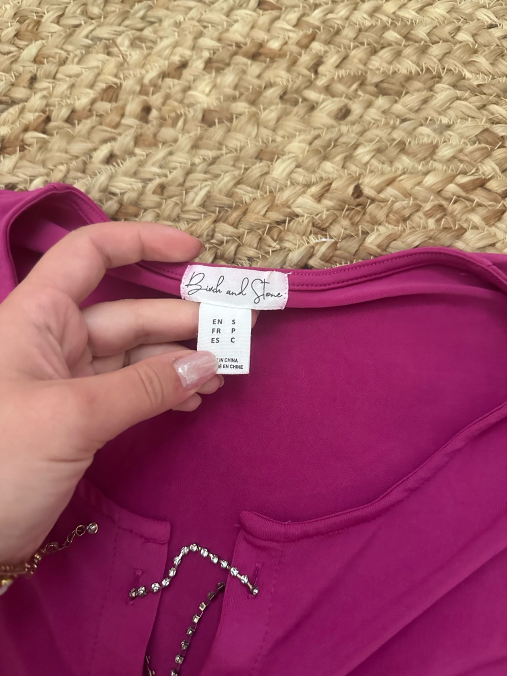 DIAMOND LACE UP LONG SLEEVE TOP - Picture 3 of 6